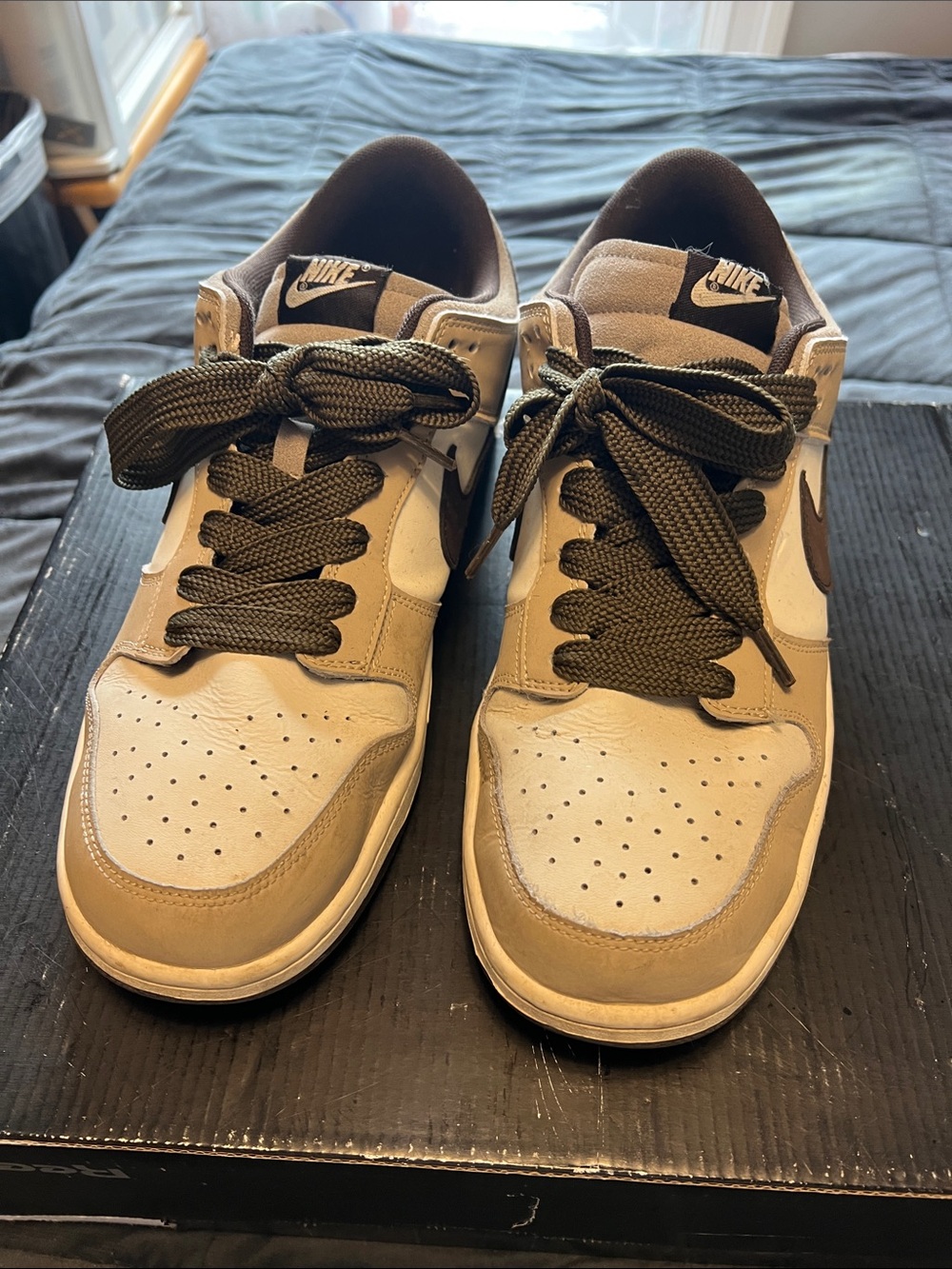Nike Men’s Low-Top Sneakers in Beige and Brown dunks low  size 14